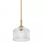 Hesper Farmhouse Ribbed Glass Pendant Light