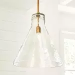 Oren Minimalist Conical Glass Flared Pendant Light