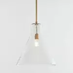 Oren Minimalist Conical Glass Flared Pendant Light
