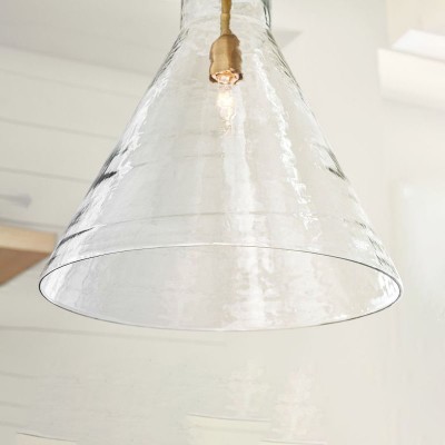 Oren Minimalist Conical Glass Flared Pendant Light