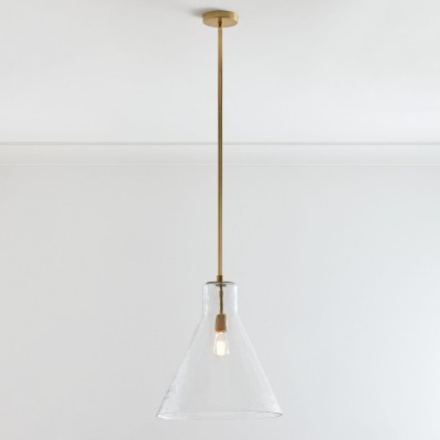 Oren Minimalist Conical Glass Flared Pendant Light