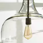 Yates Industrial Clear Glass Pendant Light