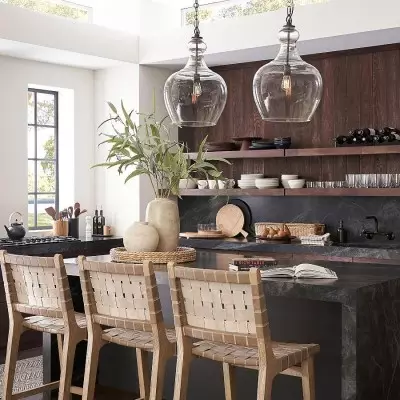 Yates Industrial Clear Glass Pendant Light Yates Industrial Clear Glass Pendant Light