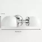 Valor Rustic Metal Double White Glass Wall Sconce