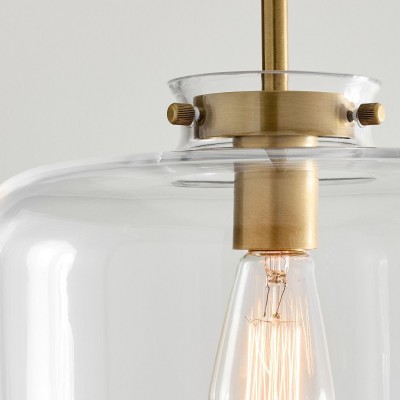 Mica Minimalist Brass Clear Glass Pendant Light Mica Minimalist Brass Clear Glass Pendant Light