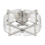 Piper Farmhouse Drum Glass Ceiling Light