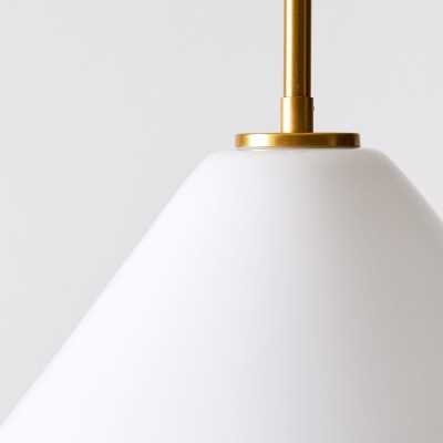 Nori Minimalist Brass Glass Cone Pendant Light Nori Minimalist Brass Glass Cone Pendant Light