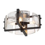 Piper Farmhouse Drum Glass Ceiling Light