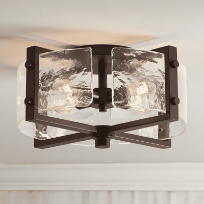 Piper Farmhouse Drum Glass Ceiling Light Piper Farmhouse Drum Glass Ceiling Light