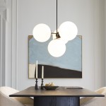 Indie Modern 4 Lights Glass Chandelier
