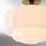 Ellis Retro Milk White Glass Ceiling Light