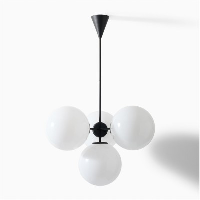 Indie Modern 4 Lights Glass Chandelier