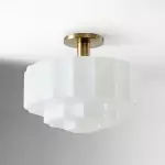 Ellis Retro Milk White Glass Ceiling Light