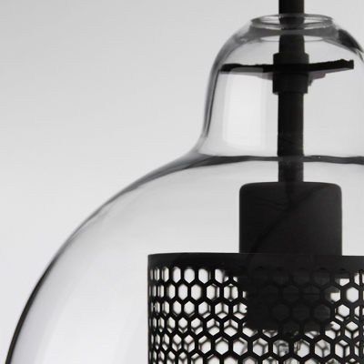 Linc Contemporary Globe Clear Glass Metal Pendant Light Linc Contemporary Globe Clear Glass Metal Pendant Light