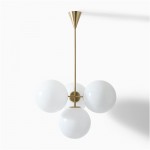 Indie Modern 4 Lights Glass Chandelier