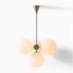 Indie Modern 4 Lights Glass Chandelier