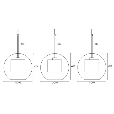 Linc Contemporary Globe Clear Glass Metal Pendant Light Linc Contemporary Globe Clear Glass Metal Pendant Light
