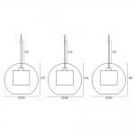 Linc Contemporary Globe Clear Glass Metal Pendant Light