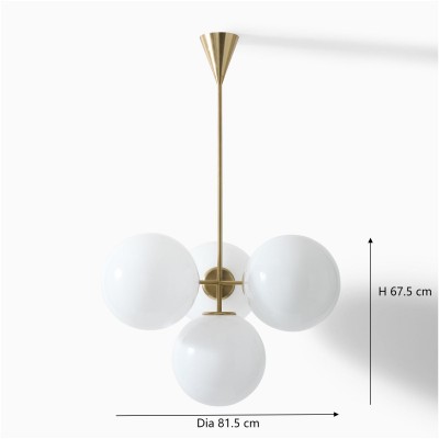 Indie Modern 4 Lights Glass Chandelier Indie Modern 4 Lights Glass Chandelier