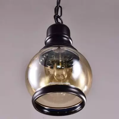 Beck Industrial Amber Glass Pendant Light Beck Industrial Amber Glass Pendant Light