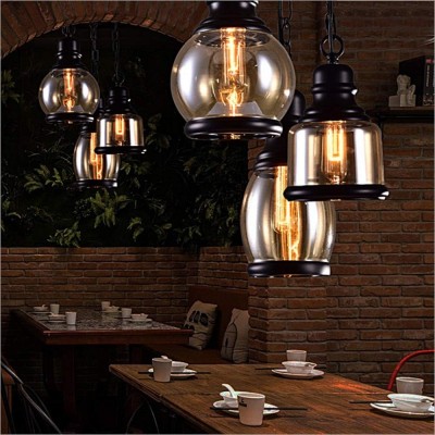 Beck Industrial Amber Glass Pendant Light Beck Industrial Amber Glass Pendant Light