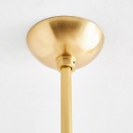 Deke Country 3 Lights Brass Glass Pendant Light