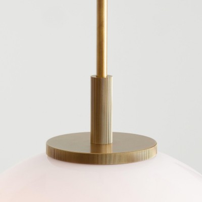 Tate Mid Century White Globe Glass Pendant Light Tate Mid Century White Globe Glass Pendant Light