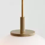 Tate Mid Century White Globe Glass Pendant Light