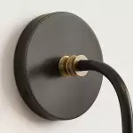 Wren Retro White Fabric Swan Neck Sconce