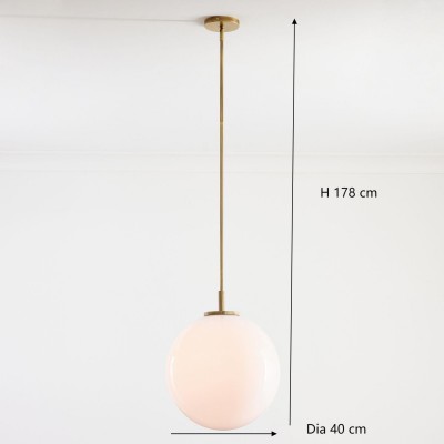 Tate Mid Century White Globe Glass Pendant Light Tate Mid Century White Globe Glass Pendant Light