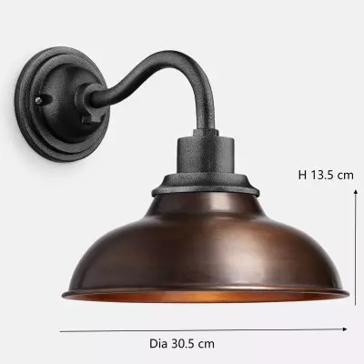 Creed Industrial Dome Metal Sconce Creed Industrial Dome Metal Sconce