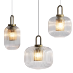 Cove Rustic Glass Metal Pendant Light