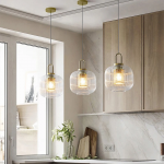 Cove Rustic Glass Metal Pendant Light