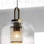 Cove Rustic Glass Metal Pendant Light