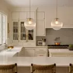 Alain Farmhouse Cooper Ribbed Glass Pendant Light