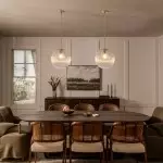 Alain Farmhouse Cooper Ribbed Glass Pendant Light