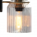Hale Retro Cylinder Ribbed Glass Wall Sconce