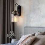 Hale Retro Cylinder Ribbed Glass Wall Sconce