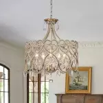 Neve Luxury French Antique Crystal Drum Chandelier