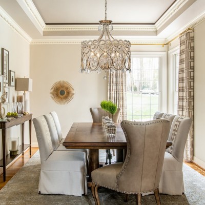 Neve Luxury French Antique Crystal Drum Chandelier Neve Luxury French Antique Crystal Drum Chandelier