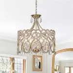 Neve Luxury French Antique Crystal Drum Chandelier