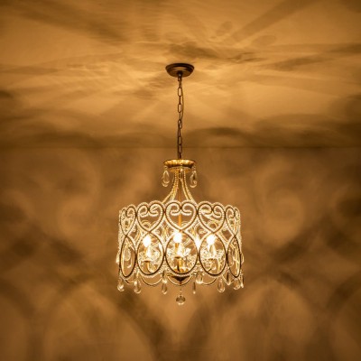 Neve Luxury French Antique Crystal Drum Chandelier Neve Luxury French Antique Crystal Drum Chandelier