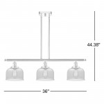 Dax Farmhouse 3 Lights Glass Pendant Light