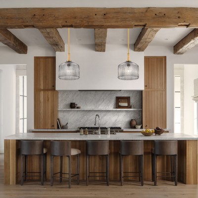 Hesper Farmhouse Ribbed Glass Pendant Light Hesper Farmhouse Ribbed Glass Pendant Light