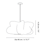 Orin Modern White Silk Cloud Pendant Light