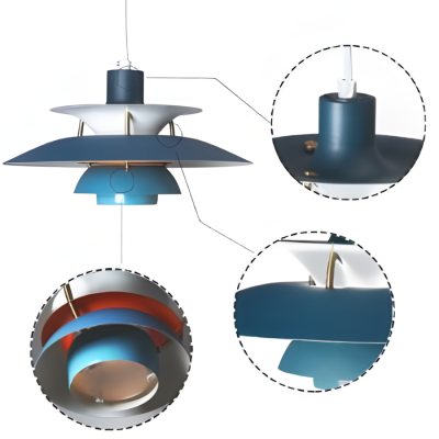 Casey Nordic Multilayer Metal Pendant Light Casey Nordic Multilayer Metal Pendant Light