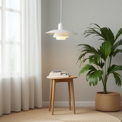 Emery Nordic Three Tier Metal Disc Pendant Light Emery Nordic Three Tier Metal Disc Pendant Light