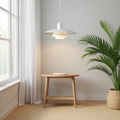 Emery Nordic Three Tier Metal Disc Pendant Light Emery Nordic Three Tier Metal Disc Pendant Light