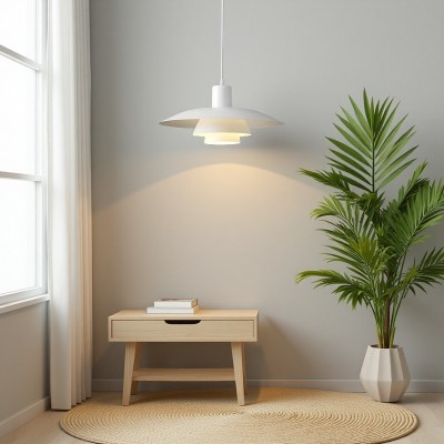 Emery Nordic Three Tier Metal Disc Pendant Light Emery Nordic Three Tier Metal Disc Pendant Light