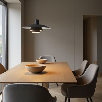Emery Nordic Three Tier Metal Disc Pendant Light Emery Nordic Three Tier Metal Disc Pendant Light